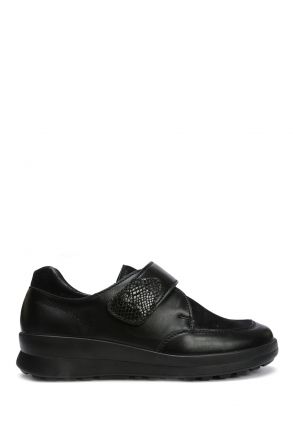 5360 Berkemann Venita Kadın Velkrolu Anatomik Ayakkabı 3.5-7.5 Black/Shiny - Leather/Stretch - 943