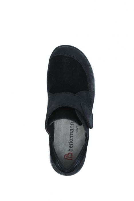 5360 Berkemann Venita Kadın Velkrolu Anatomik Ayakkabı 3.5-7.5 Zenitschwarz - Leder/Stretch - 057