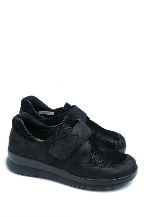 5360 Berkemann Venita Kadın Velkrolu Anatomik Ayakkabı 3.5-7.5 Zenitschwarz - Leder/Stretch - 057