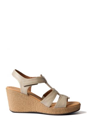 53801 Ara Shoes Kadın Dolgu Topuk Sandalet 36-41 ECRU - 06E