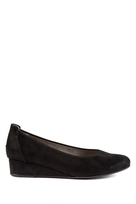 54380 Ara Shoes Kadın Dolgu Topuk Süet Ayakkabı 36-41 BLACK,PUNTI - 87BP