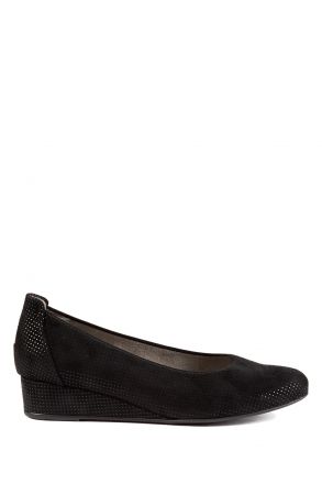 54380 Ara Shoes Kadın Dolgu Topuk Süet Ayakkabı 36-41 BLACK,PUNTI - 87BP