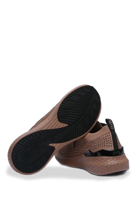 54510 Ara Shoes Kadın Taşlı Spor Ayakkabı 36-41 TEXTİLE, BEIGE - 17TB