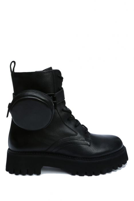56707 Ara Shoes Kadın Deri Bot 4.0-7.5 PLAIN LEATHER, BASIC BLACK - 01PL