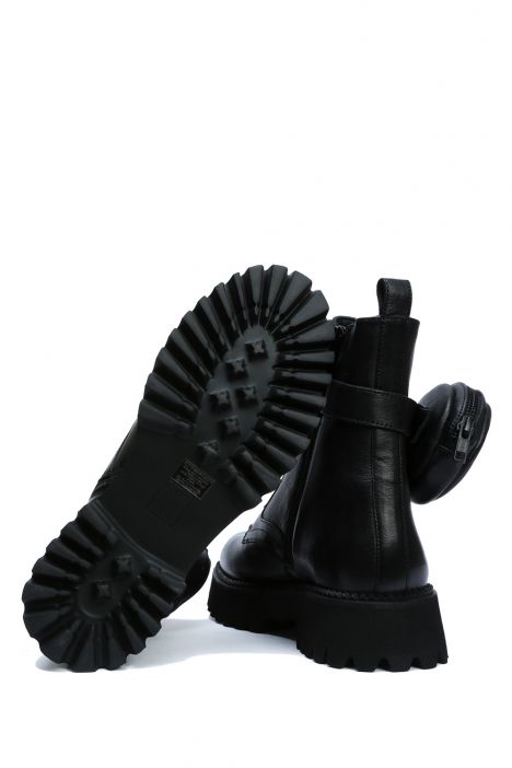 56707 Ara Shoes Kadın Deri Bot 4.0-7.5 PLAIN LEATHER, BASIC BLACK - 01PL