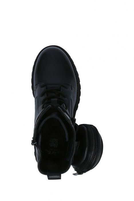 56707 Ara Shoes Kadın Deri Bot 4.0-7.5 PLAIN LEATHER, BASIC BLACK - 01PL
