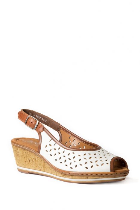 56763 Ara Shoes Kadın Sandalet 3-8 WEISS,CUOIO - 08WC