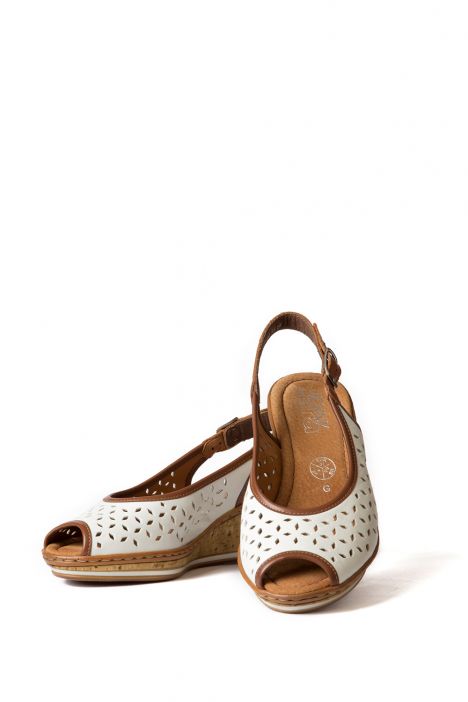 56763 Ara Shoes Kadın Sandalet 3-8 WEISS,CUOIO - 08WC