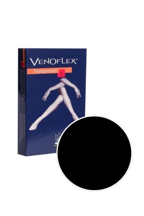 5730 L Thuasne Venoflex Dize Kadar Burnu Açık Siyah / Black