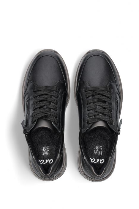 57704 Ara Shoes Garda Kadın Deri Sneaker Ayakkabı 3.5-7.5 01 FIRENZECALF,SPACE , SCHWARZ