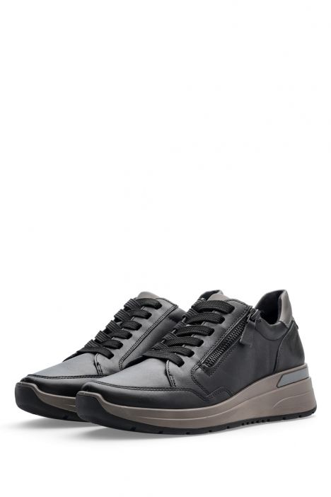 57704 Ara Shoes Garda Kadın Deri Sneaker Ayakkabı 3.5-7.5 01 FIRENZECALF,SPACE , SCHWARZ