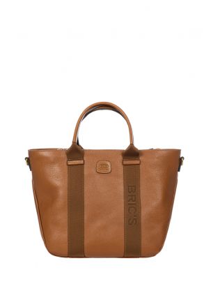 5803 Bric's Life Pelle Omuz Çantası 27x28x15 cm Taba/Tan Leather - 098