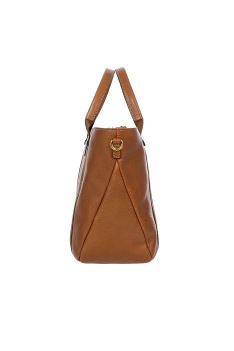 5803 Bric's Life Pelle Omuz Çantası 27x28x15 cm Taba/Tan Leather - 098
