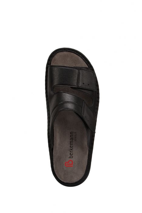5805 Berkemann Erkek Anatomik Deri Terlik 6-12 Schwarz Sportnappa - 982
