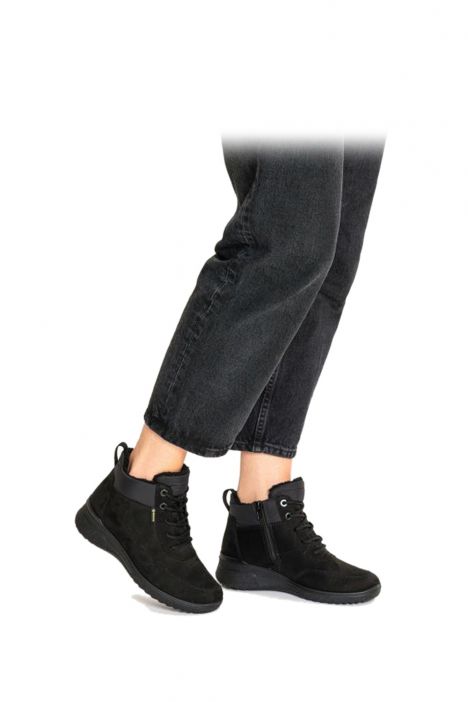 58506 Ara Shoes München Gore-Tex Kadın Bot 35-42 01 SCHWARZ,DUSTY