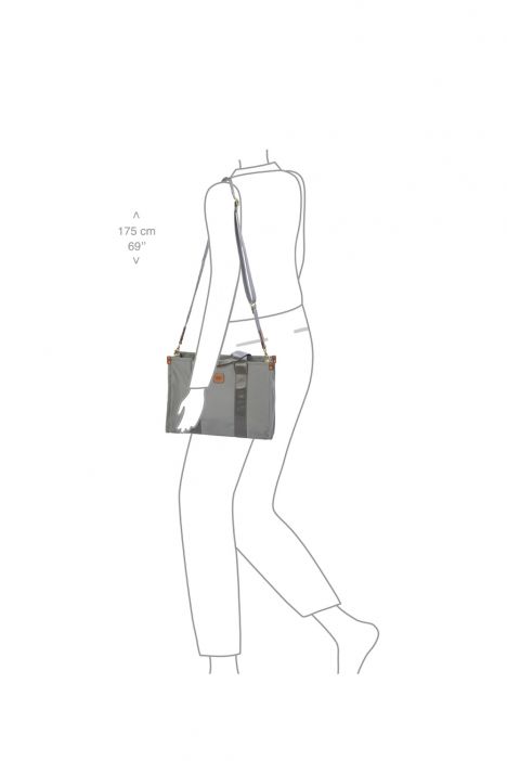 5854 Bric's X-Bag Opera Bag S El Çantası 35x25x12,5 cm Grey/Cloud - 517