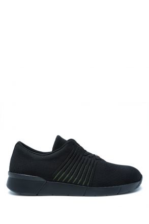 5914 Berkemann Björn Erkek Anatomik Spor Ayakkabı 6.5-11.0 Schwarz/Schwarz/Dunkelgrün - ComfortKnit - 088