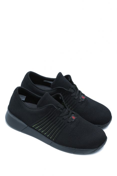 5914 Berkemann Björn Erkek Anatomik Spor Ayakkabı 6.5-11.0 Schwarz/Schwarz/Dunkelgrün - ComfortKnit - 088
