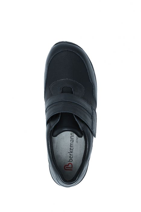 5918 Berkemann Richard Erkek Velkrolu Anatomik Ayakkabı 6.5-11.0 Mattschwarz - Leder/Stretch - 411