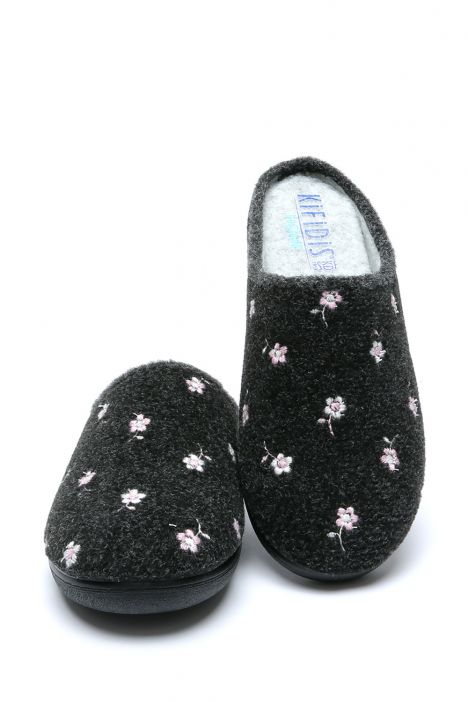 602065 Kifidis Home Kadın Çiçek Desenli Ev Terliği 36-41 Siyah/Negro 13