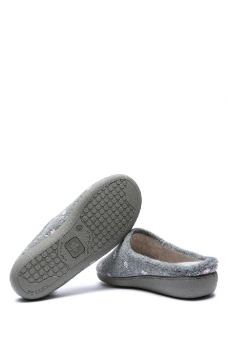 602065 Kifidis Home Kadın Çiçek Desenli Ev Terliği 36-41 Gri/Gris 10