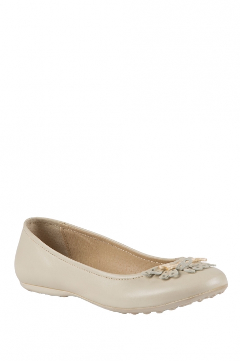 *Bt 6026F2E Kifidis Melania Çocuk Babet Hakiki Deri 30-38 Bej / Beige