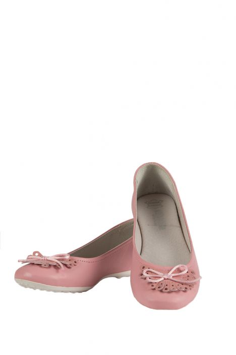 *Bt 6026F2E Kifidis Melania Çocuk Babet Hakiki Deri 30-38 Pembe / Rosa