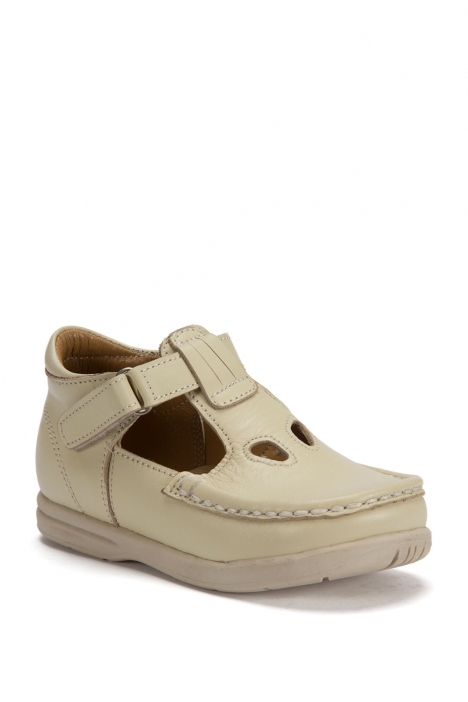 604 Kalite Çocuk Ayakkabı (Velkrolu) 25-30 Bej / Beige