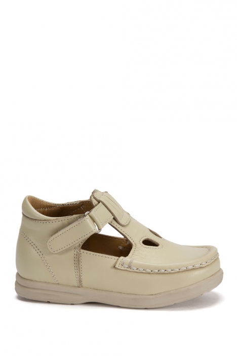 604 Kalite Çocuk Ayakkabı (Velkrolu) 25-30 Bej / Beige