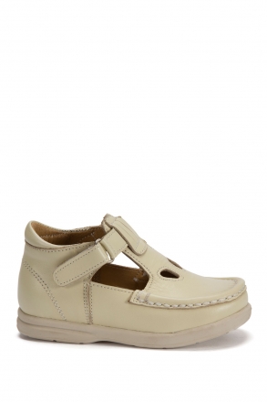 604 Kalite Çocuk Ayakkabı (Velkrolu) 25-30 Bej / Beige