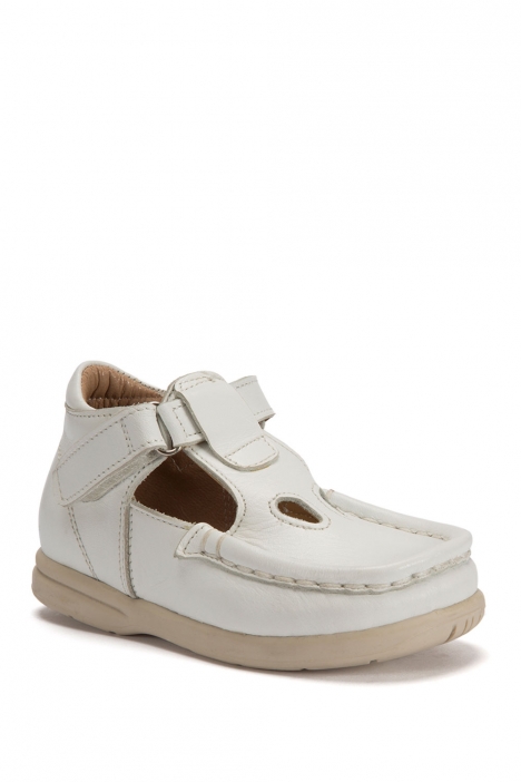 604 Kalite Çocuk Ayakkabı (Velkrolu) 25-30 Beyaz / White