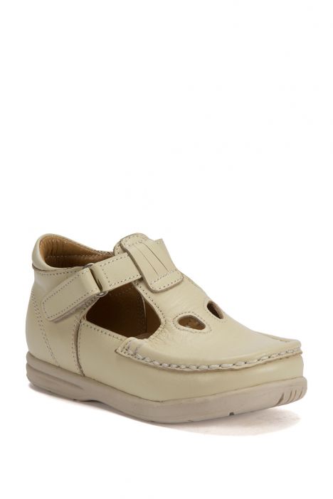604 Kalite İlk Adım Çocuk Ayakkabısı (Velkrolu) 19-24 Bej / Beige