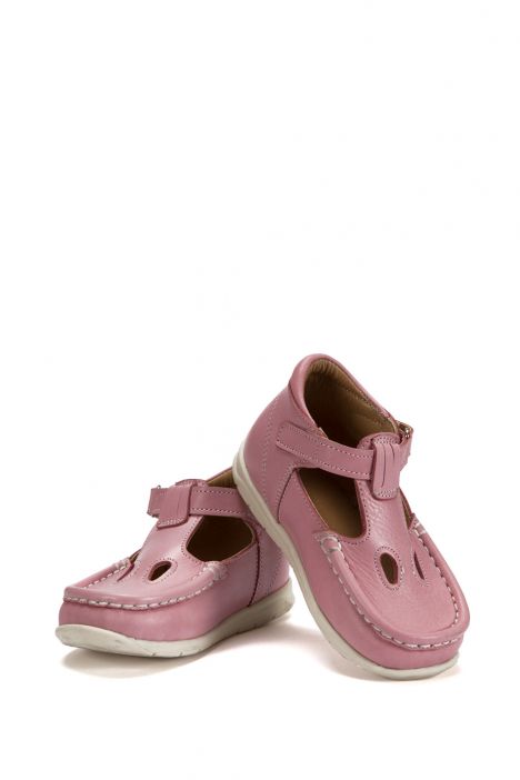 604 Kalite İlk Adım Çocuk Ayakkabısı (Velkrolu) 19-24 Pembe / Pink