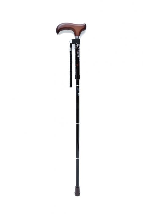 606SAW Kifidis Taşlı Katlanır Baston 9032-4 Siyah Desenli