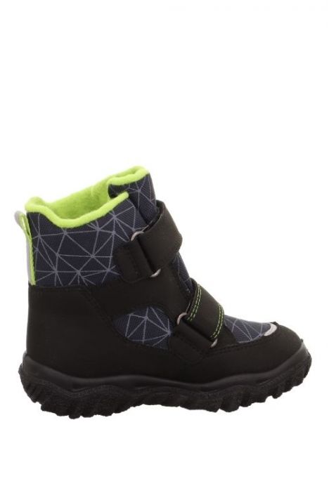 6080 Superfit Husky Unisex Çocuk Gore-Tex Bot 27-35 0020-SCHWARZ/HELLGRÜN/TEXTIL