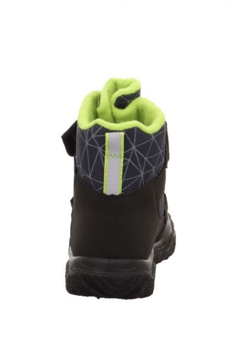 6080 Superfit Husky Unisex Çocuk Gore-Tex Bot 27-35 0020-SCHWARZ/HELLGRÜN/TEXTIL