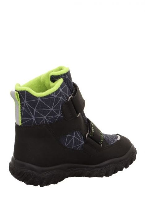 6080 Superfit Husky Unisex Çocuk Gore-Tex Bot 27-35 0020-SCHWARZ/HELLGRÜN/TEXTIL