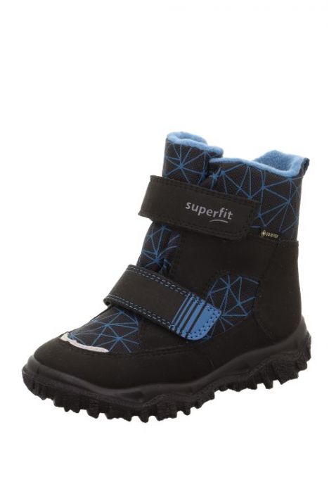 6080 Superfit Husky Unisex Çocuk Gore-Tex Bot 27-35 0010-SCHWARZ/BLAU/TEXTIL