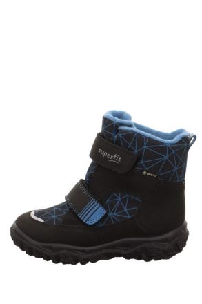 6080 Superfit Husky Unisex Çocuk Gore-Tex Bot 27-35 0010-SCHWARZ/BLAU/TEXTIL