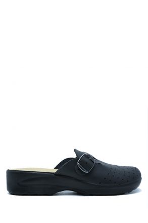 608 Kifidis Kadın Deri Delikli Sabo 35-40 Siyah / Black
