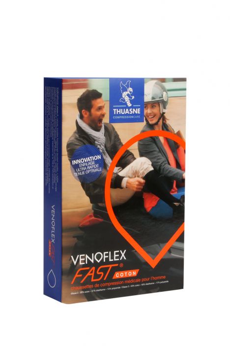6129-13 Venoflex Fast 15-20 mmHg Erkek İçin Çorap (Uzun) Siyah / Black