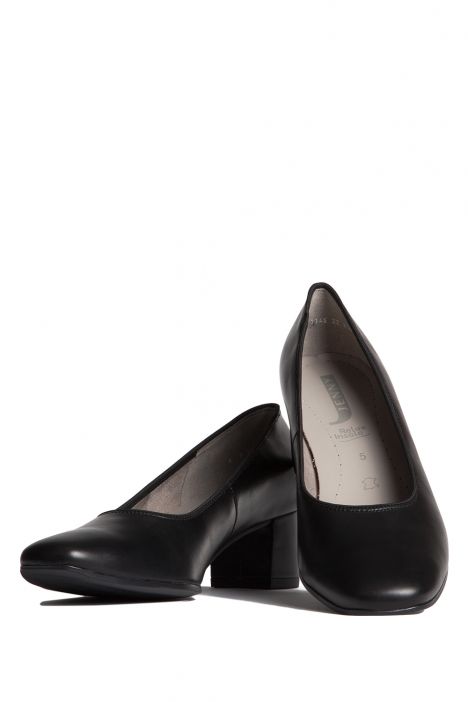61620 Ara Shoes Kadın Topuklu Deri Hostes Ayakkabısı 3-8 LAGO, BLACK - 84LB