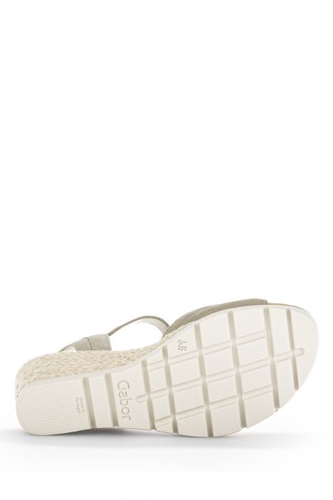 62042 Gabor Kadın Dolgu Topuklu Espadril 3.5-7.5 44 Vizon/Dreamvelour (LDS) - silk (Jute)