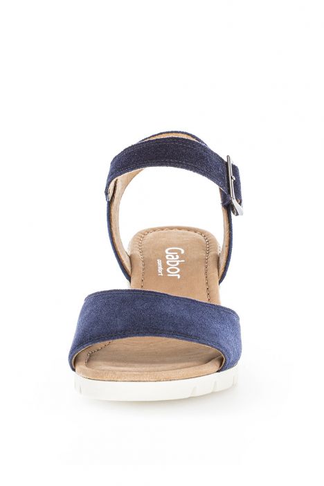62042 Gabor Kadın Dolgu Topuklu Espadril 3.5-7.5 66 Lacivert/Dreamvelour (LDS) - marine (Jute)