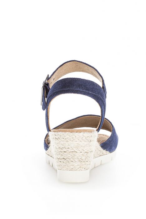 62042 Gabor Kadın Dolgu Topuklu Espadril 3.5-7.5 66 Lacivert/Dreamvelour (LDS) - marine (Jute)