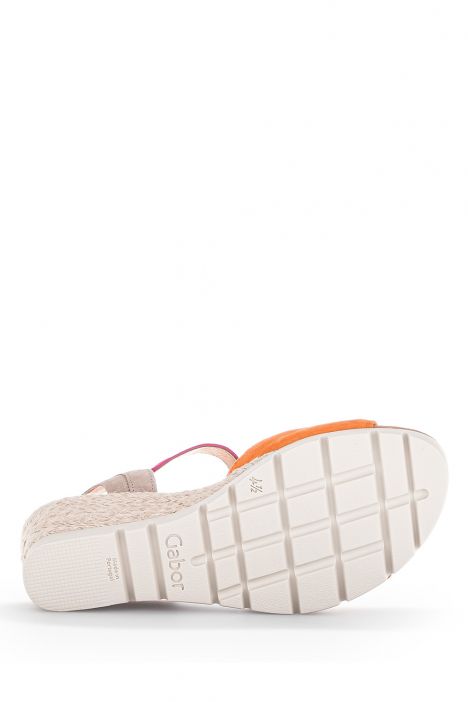 62042 Gabor Kadın Dolgu Topuklu Espadril 3.5-7.5 69 Turuncu/Dreamvelour mandarine/pink/silk