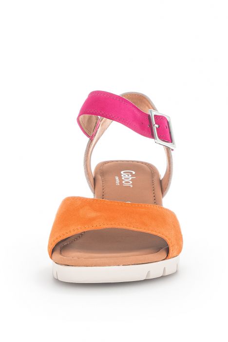 62042 Gabor Kadın Dolgu Topuklu Espadril 3.5-7.5 69 Turuncu/Dreamvelour mandarine/pink/silk