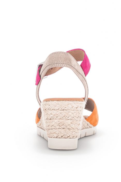 62042 Gabor Kadın Dolgu Topuklu Espadril 3.5-7.5 69 Turuncu/Dreamvelour mandarine/pink/silk