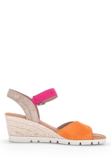 62042 Gabor Kadın Dolgu Topuklu Espadril 3.5-7.5 69 Turuncu/Dreamvelour mandarine/pink/silk