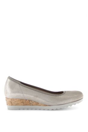62641 Gabor Kadın Dolgu Topuklu Espadril 3.5-7.5 12 Bej/Drill / silk (Kork/m)
